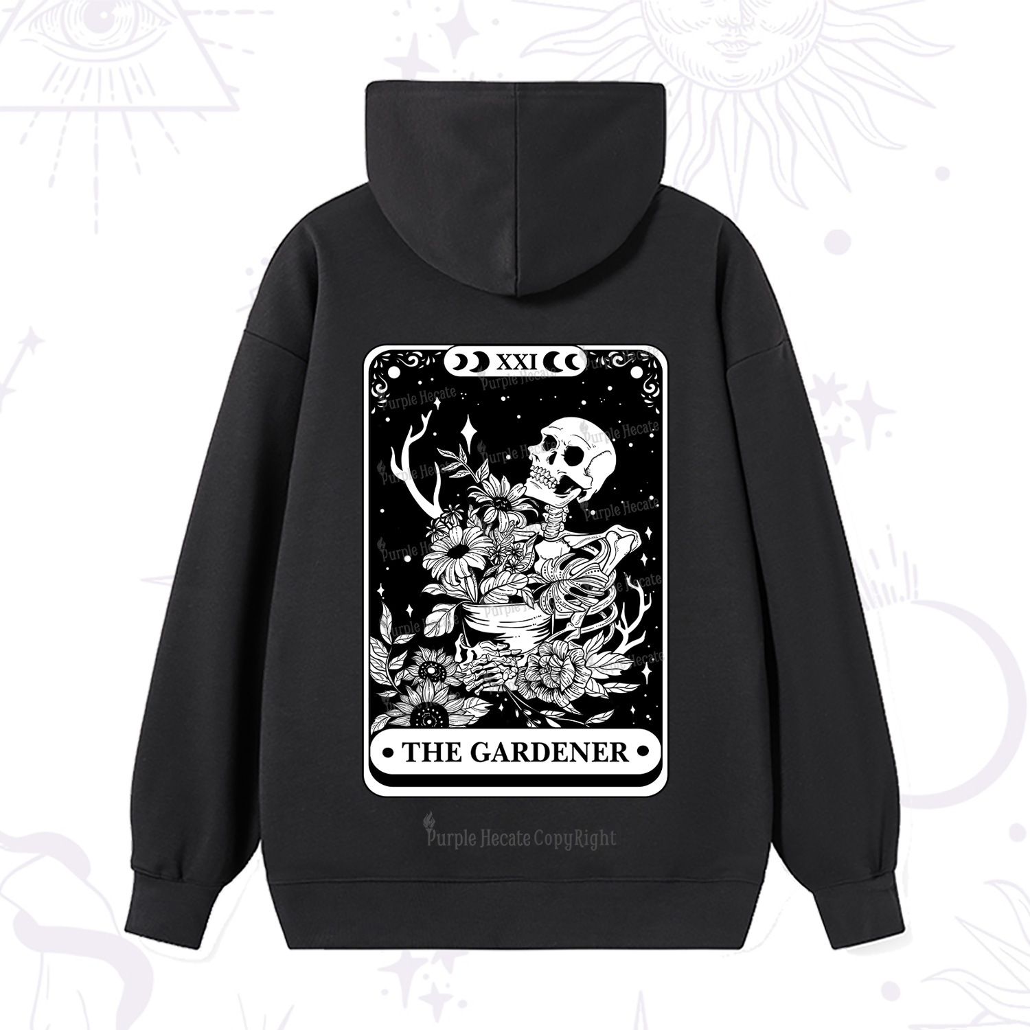 Purplehecate The Gardener Tarot Card Hoodie