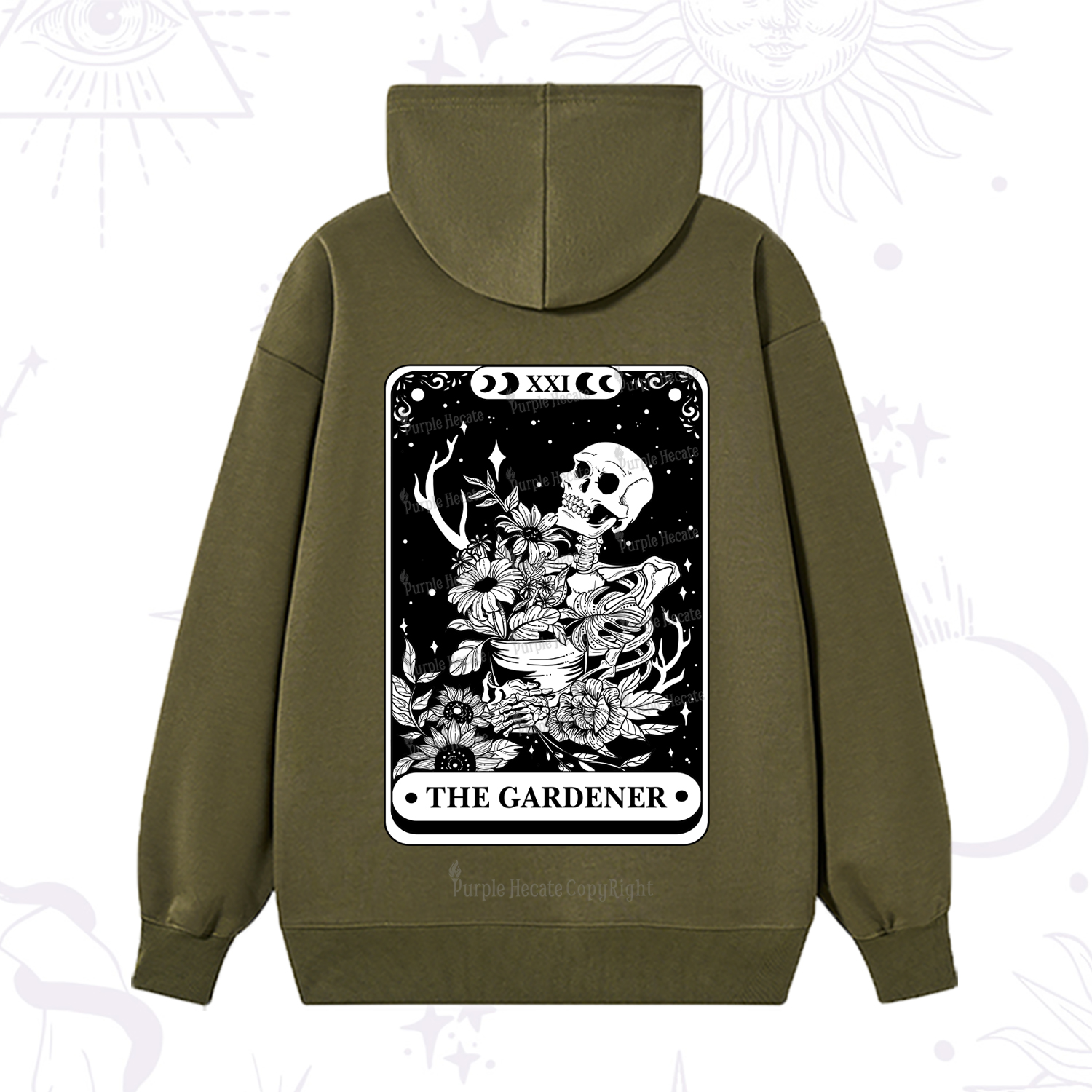Purplehecate The Gardener Tarot Card Hoodie
