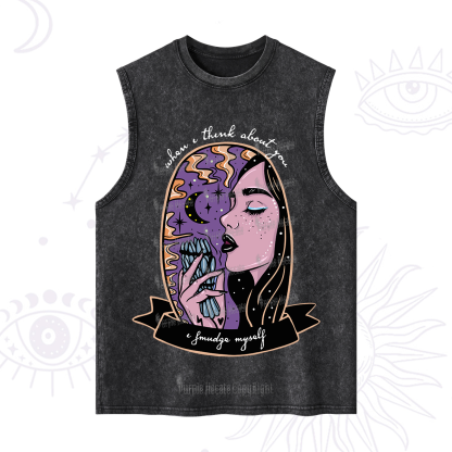 Purplehecate When I Think About You Washed Tank
