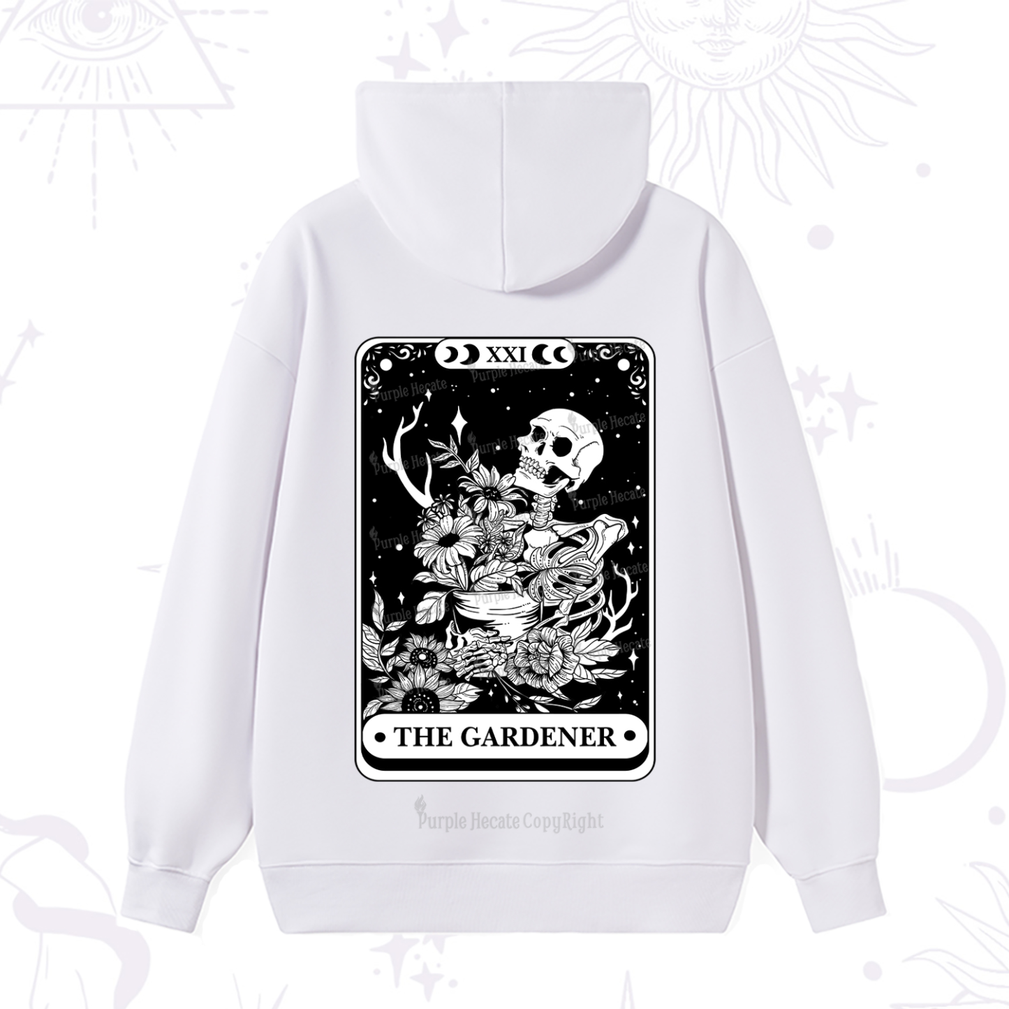 Purplehecate The Gardener Tarot Card Hoodie