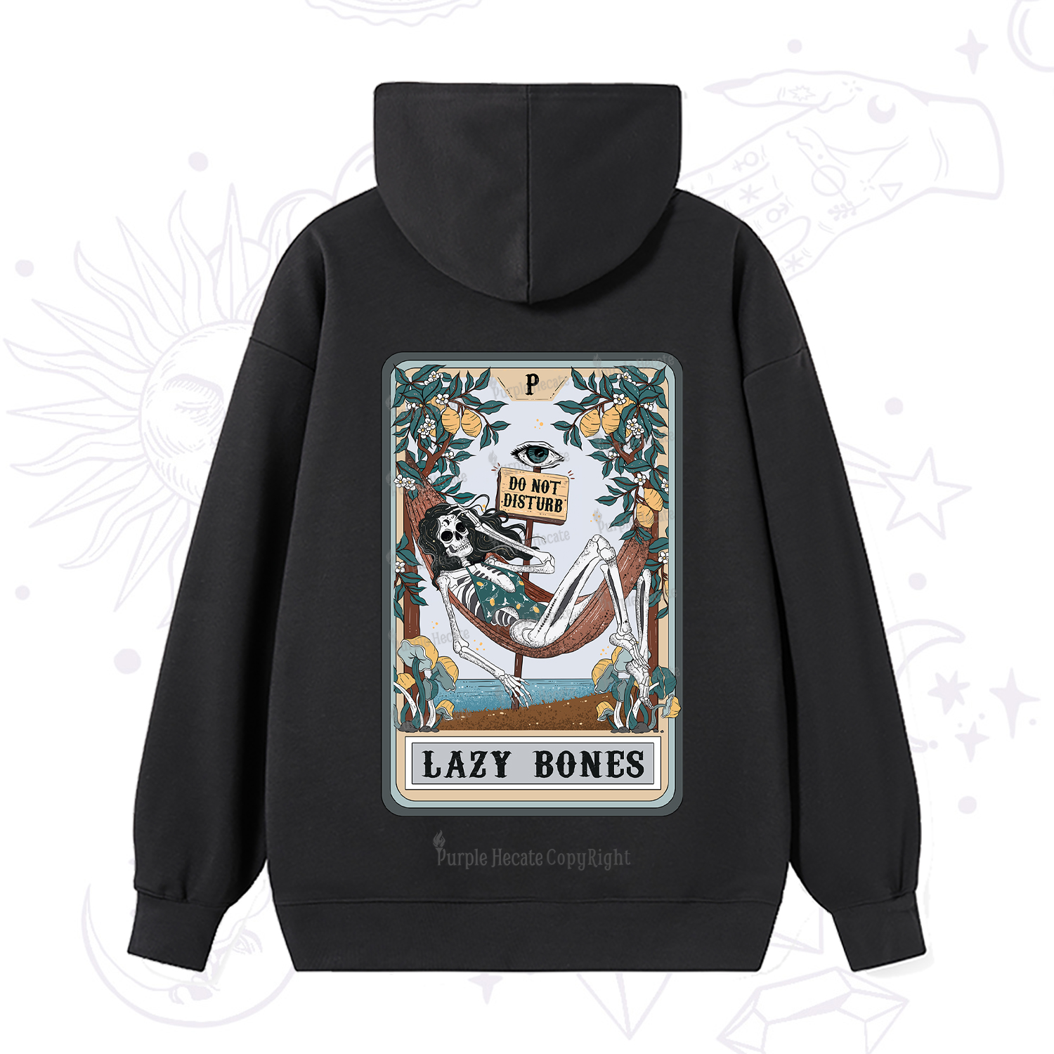 Purplehecate The Lazy Bones Tarot Hoodie
