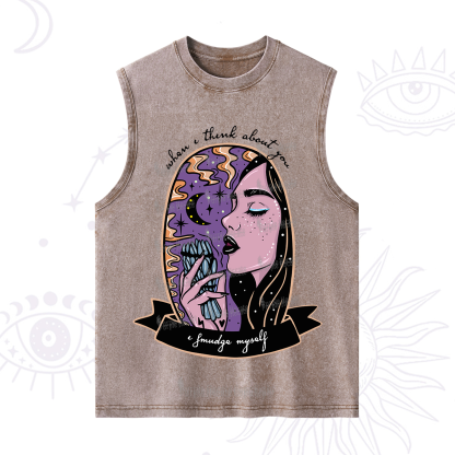 Purplehecate When I Think About You Washed Tank
