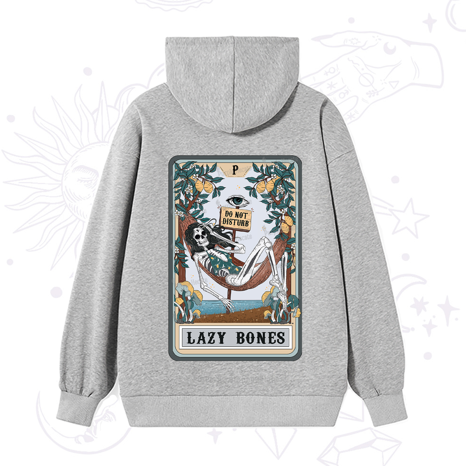 Purplehecate The Lazy Bones Tarot Hoodie
