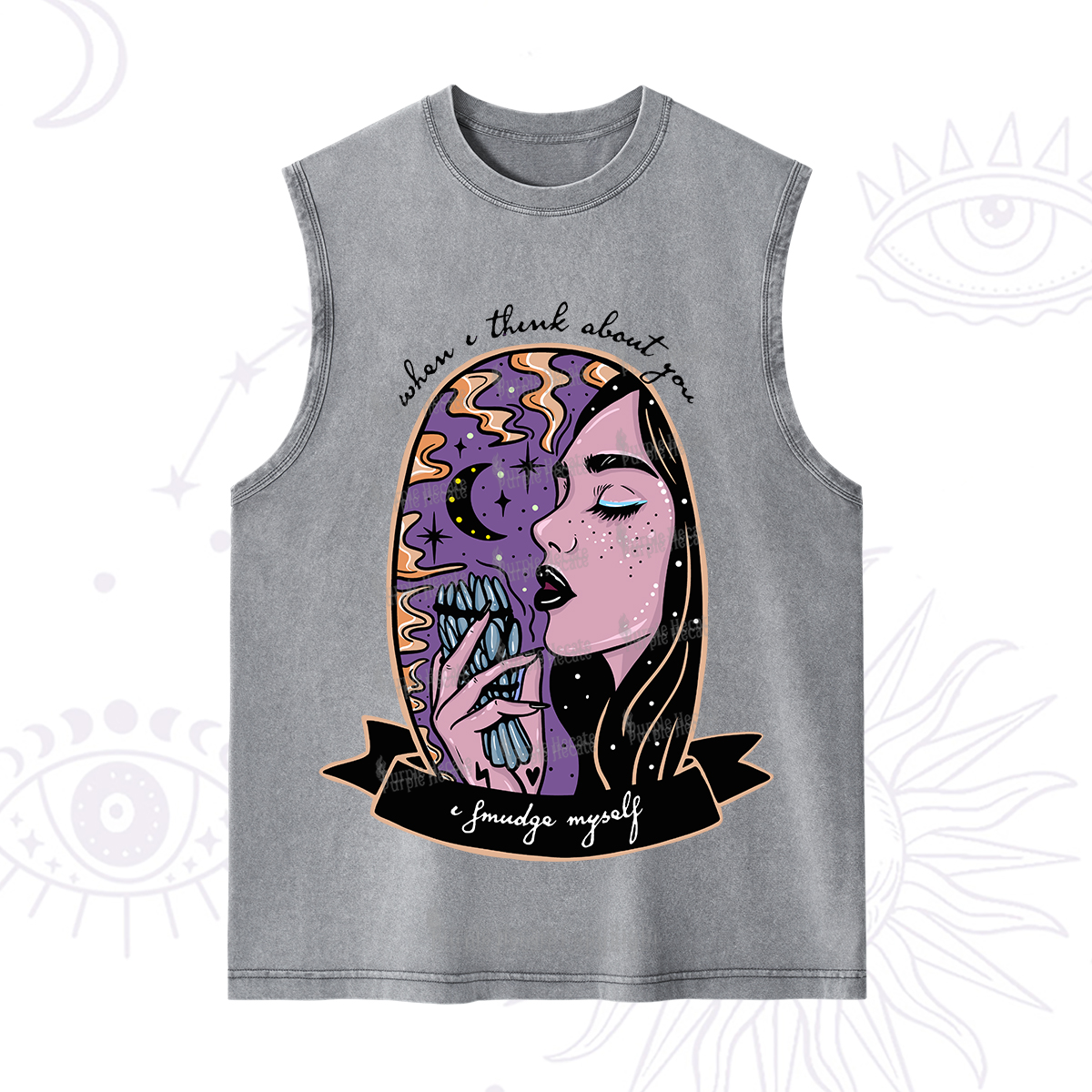 Purplehecate When I Think About You Washed Tank