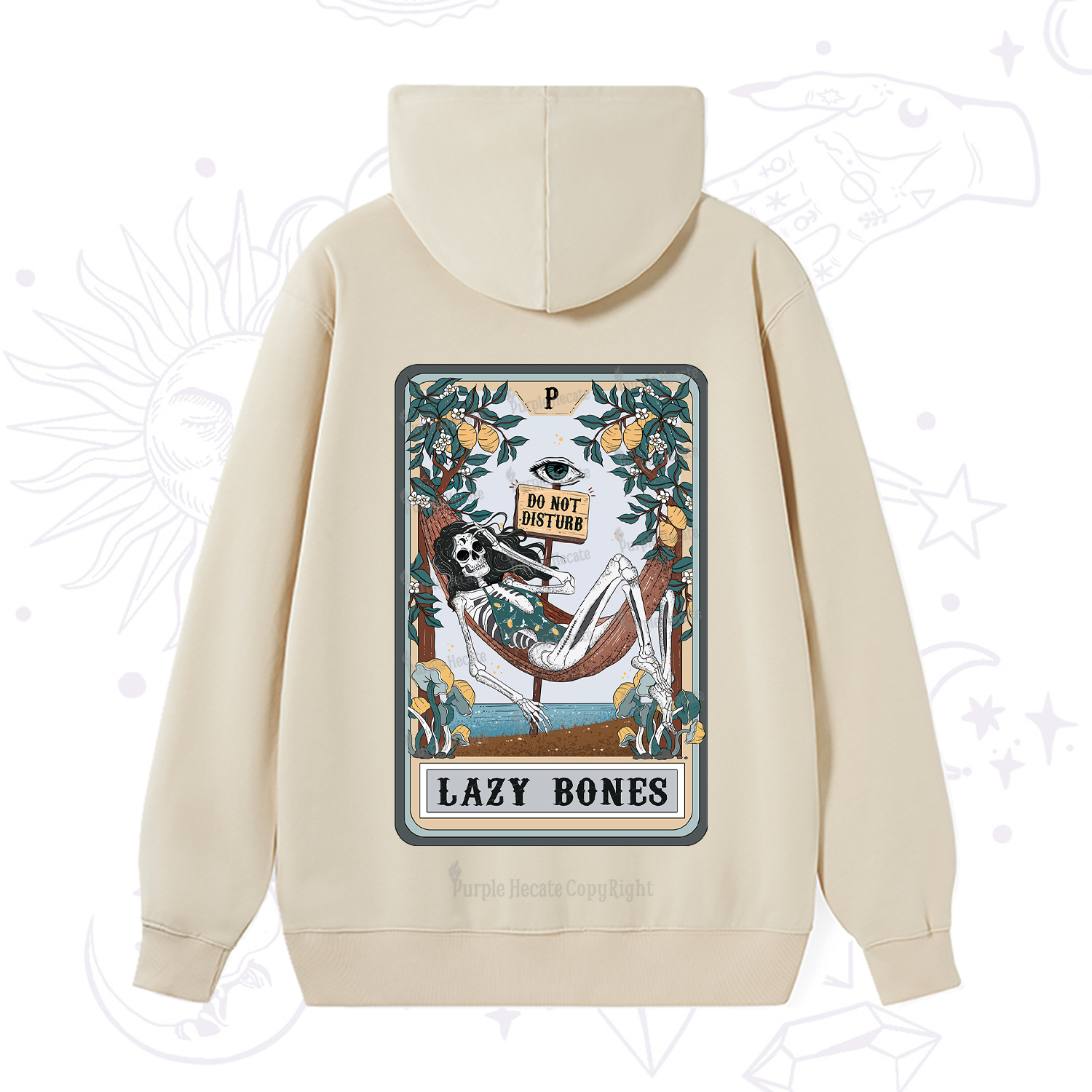 Purplehecate The Lazy Bones Tarot Hoodie