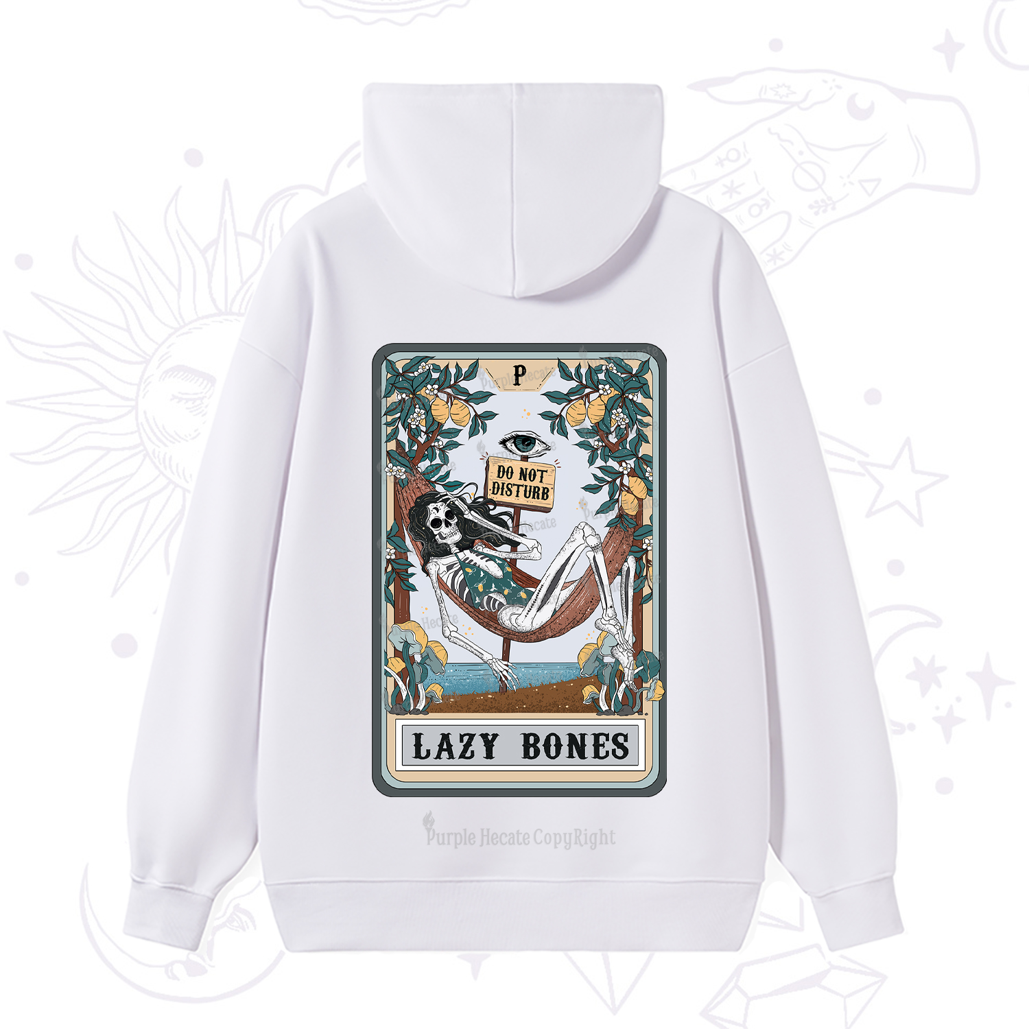 Purplehecate The Lazy Bones Tarot Hoodie