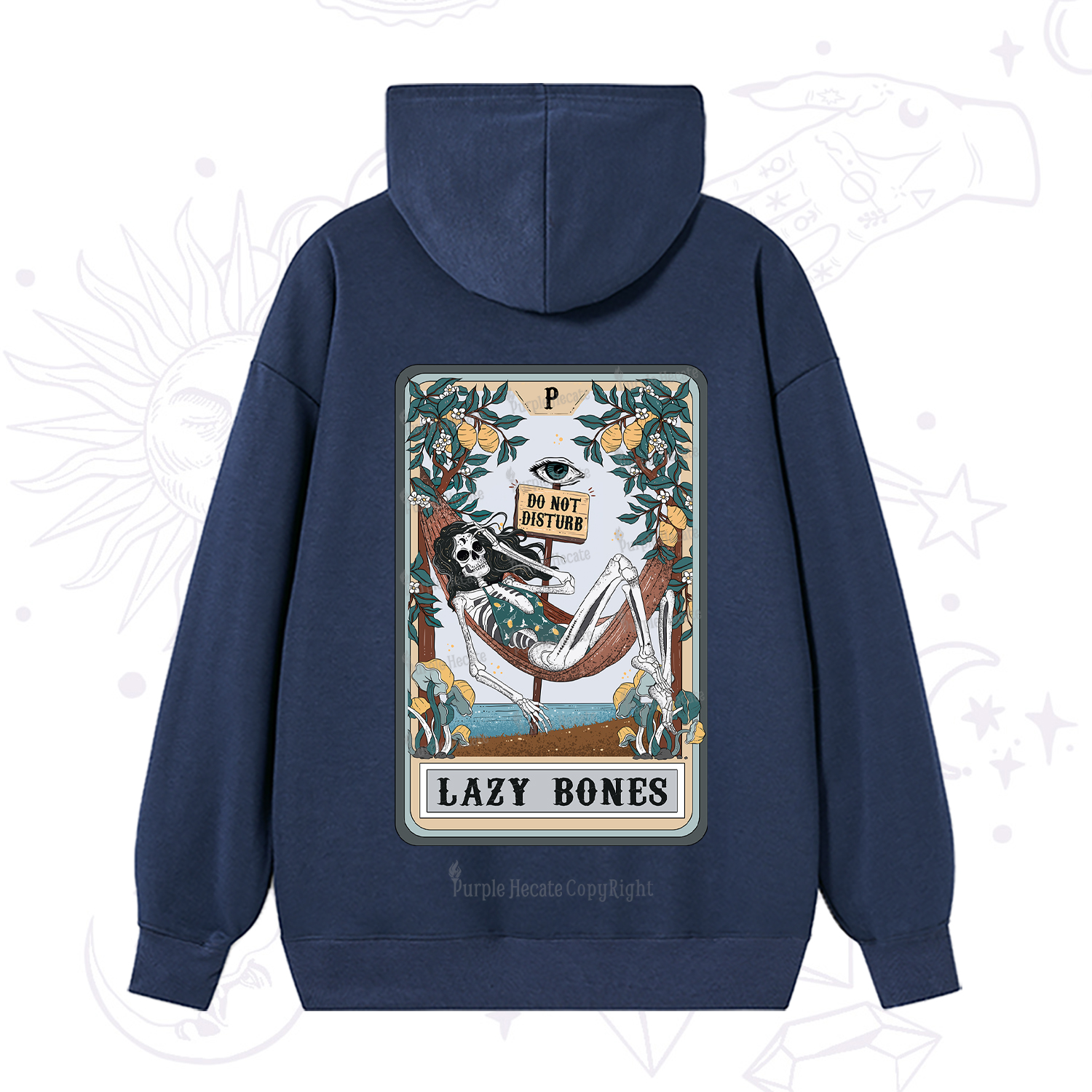 Purplehecate The Lazy Bones Tarot Hoodie