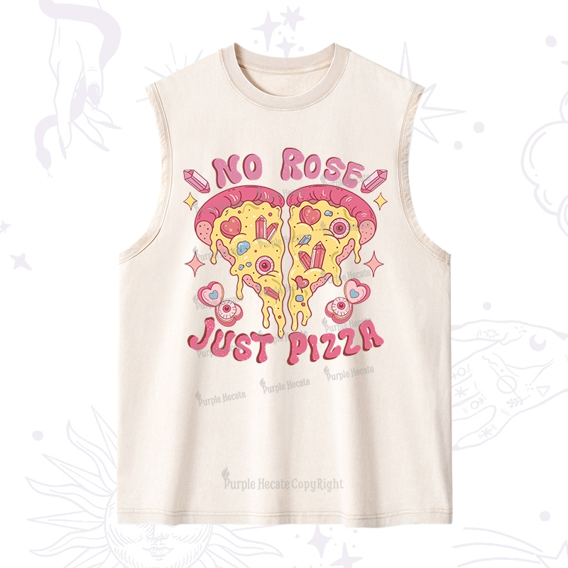 Purplehecate No Rose Just Pizza Washed Tank