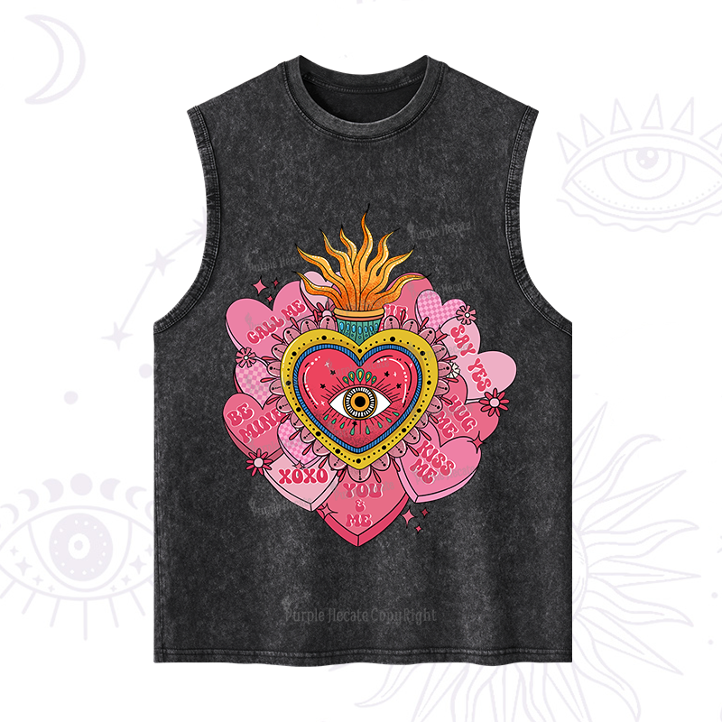 Purplehecate The Eye of the Heart Valentine Washed Tank