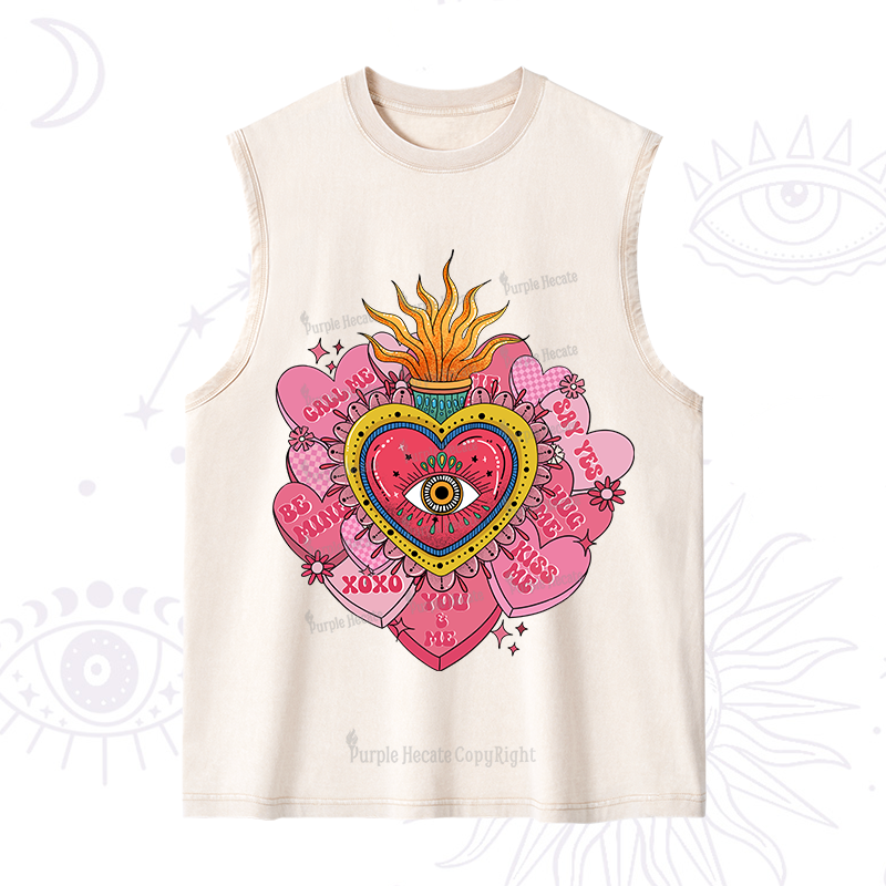 Purplehecate The Eye of the Heart Valentine Washed Tank