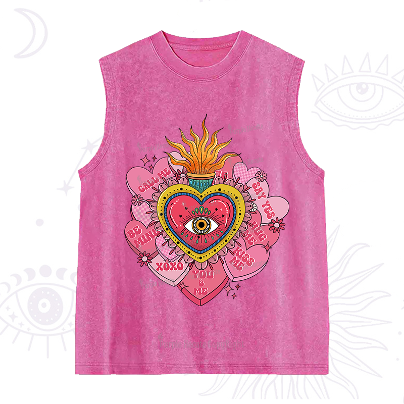 Purplehecate The Eye of the Heart Valentine Washed Tank