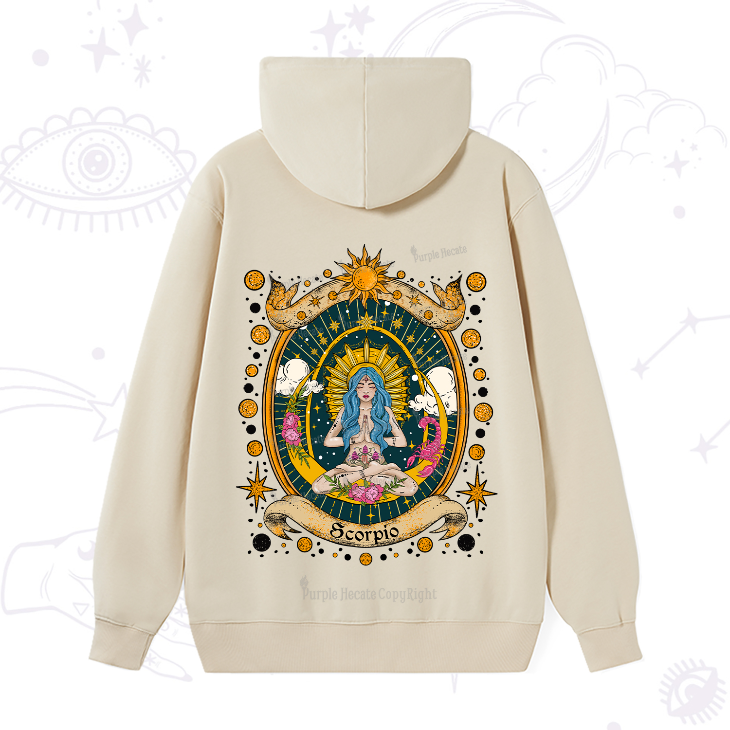 Purplehecate Scorpio Celestial Charm Zodiac Hoodie