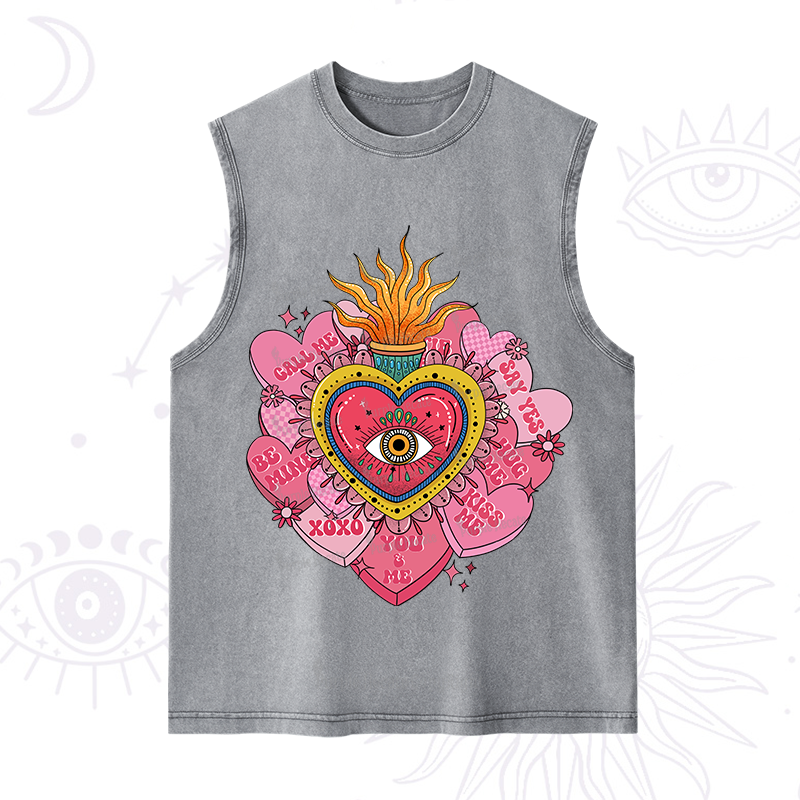 Purplehecate The Eye of the Heart Valentine Washed Tank