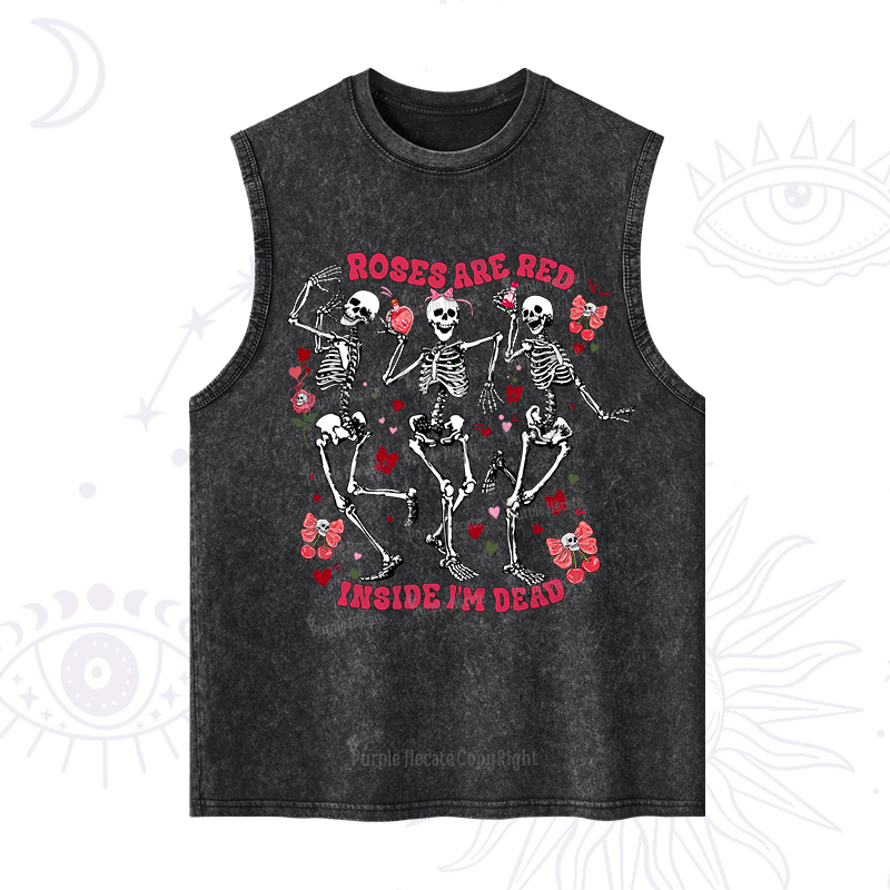 Purplehecate Roses Are Red Valentine Washed Tank