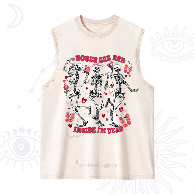 Purplehecate Roses Are Red Valentine Washed Tank