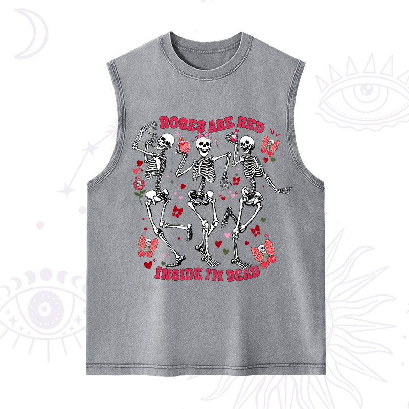 Purplehecate Roses Are Red Valentine Washed Tank