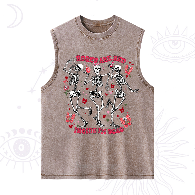 Purplehecate Roses Are Red Valentine Washed Tank