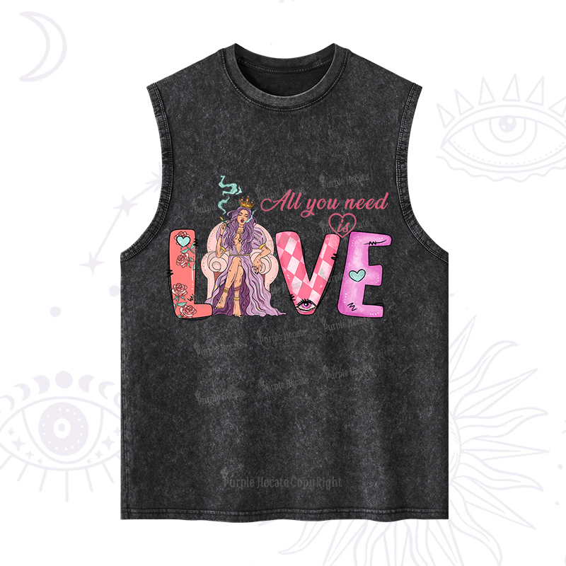 Purplehecate All You Need Is Valentine Washed Tank