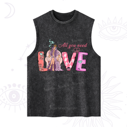 Purplehecate All You Need Is Valentine Washed Tank
