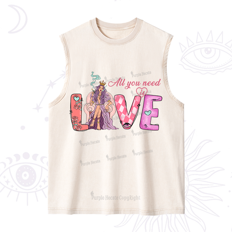 Purplehecate All You Need Is Valentine Washed Tank