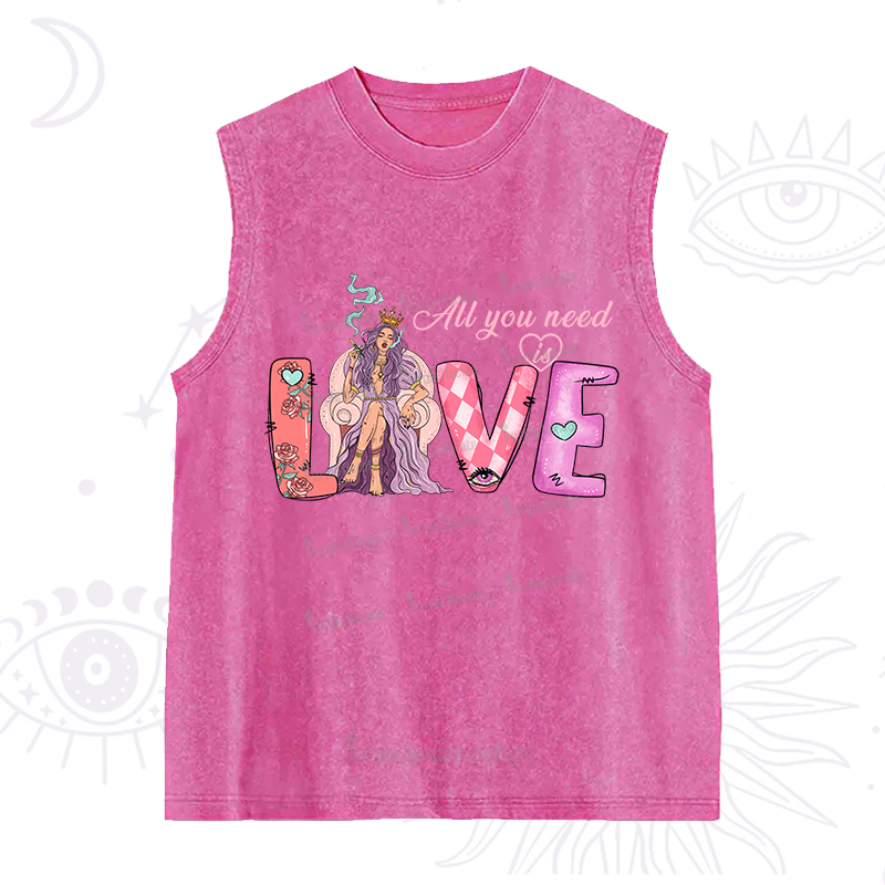 Purplehecate All You Need Is Valentine Washed Tank