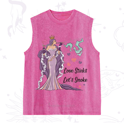 Purplehecate Love Stinks Let's Smoke Valentine Washed Tank