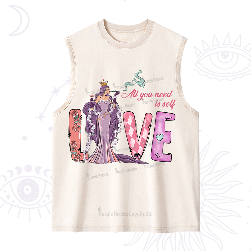 Purplehecate All You Need Is Self Valentine Washed Tank