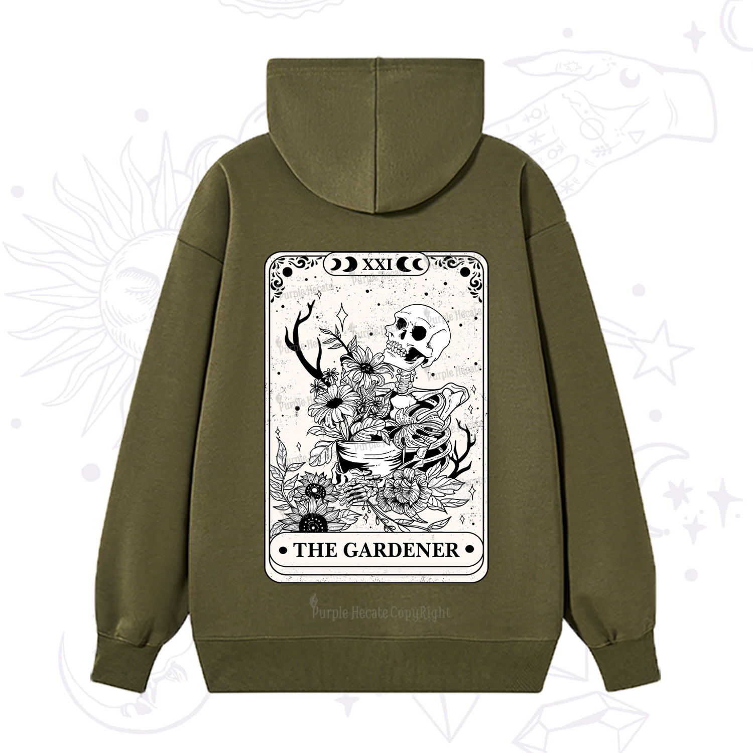 Purplehecate The Gardener Tarot Hoodie