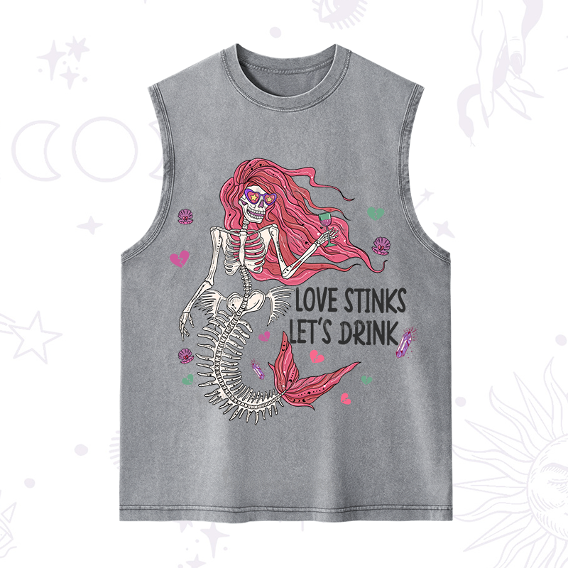 Purplehecate Love Stinks Let's Drink Valentine Washed Tank