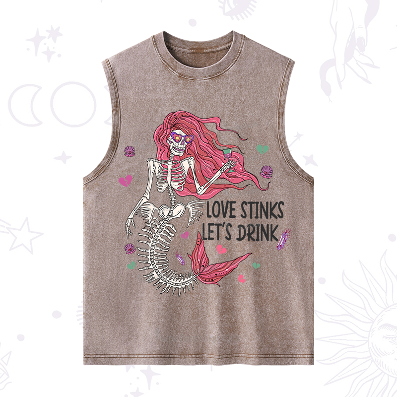 Purplehecate Love Stinks Let's Drink Valentine Washed Tank