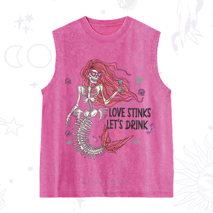 Purplehecate Love Stinks Let's Drink Valentine Washed Tank