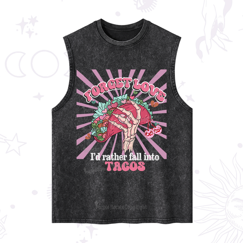 Purplehecate Love's Overrated Tacos Forever Washed Tank