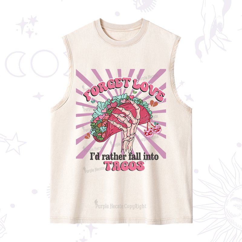 Purplehecate Love's Overrated Tacos Forever Washed Tank