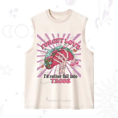 Purplehecate Love's Overrated Tacos Forever Washed Tank