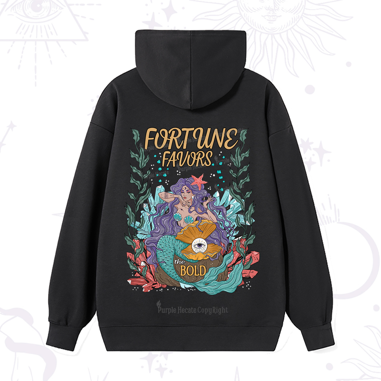 Purplehecate Fortune Favors The Bold Hoodie