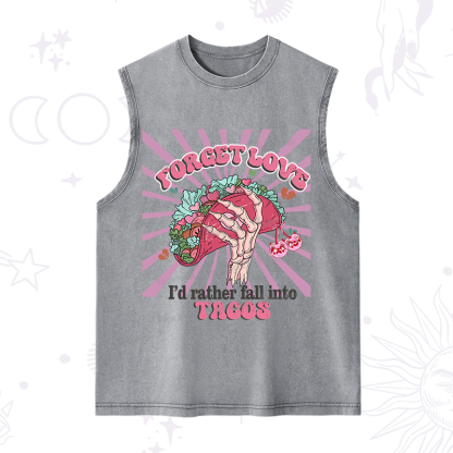 Purplehecate Love's Overrated Tacos Forever Washed Tank