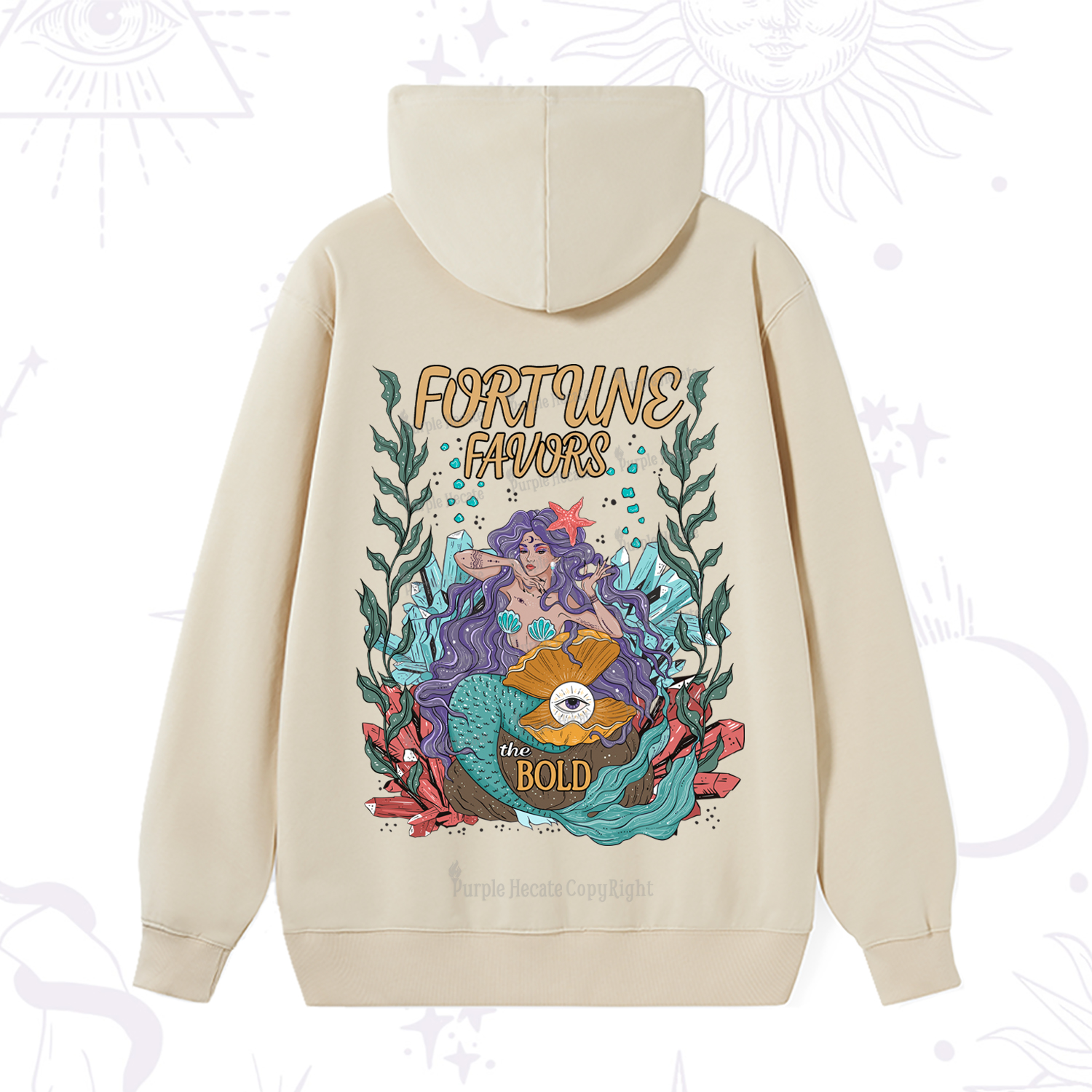 Purplehecate Fortune Favors The Bold Hoodie