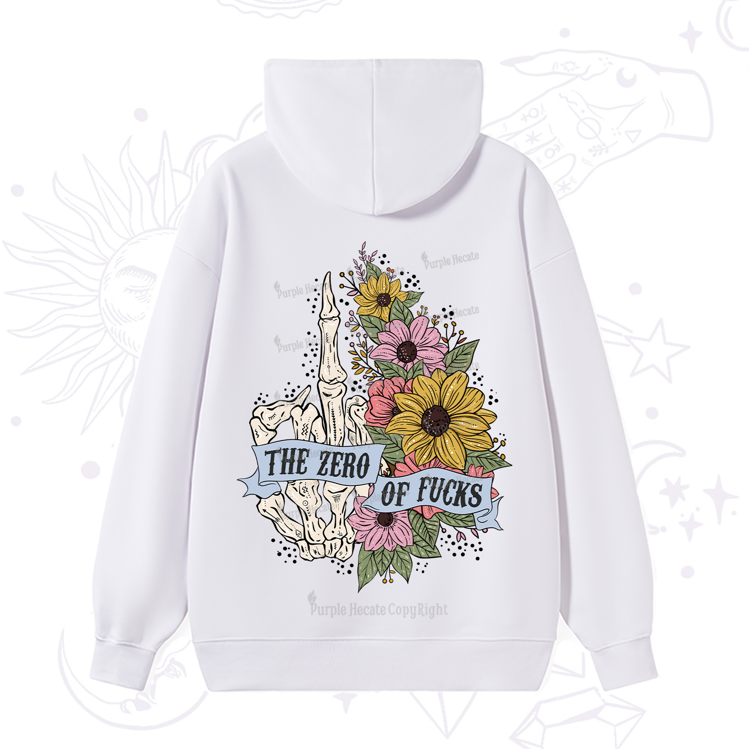 Purplehecate The Zero Of Fucks Hoodie