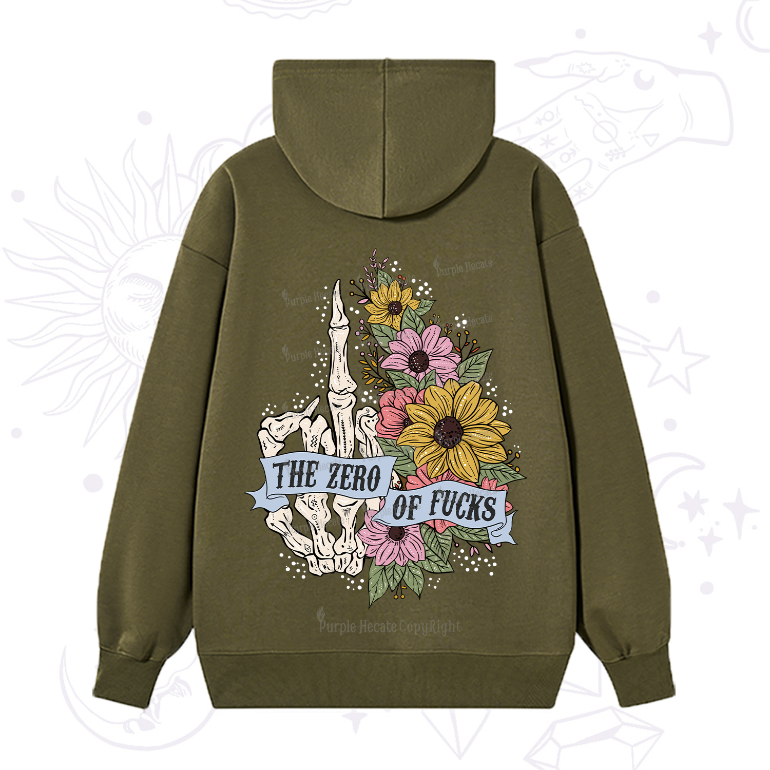 Purplehecate The Zero Of Fucks Hoodie