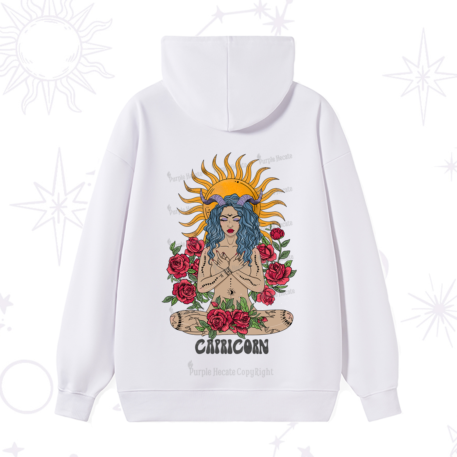 Purplehecate Sun Guardian Of Capricorn Zodiac Hoodie