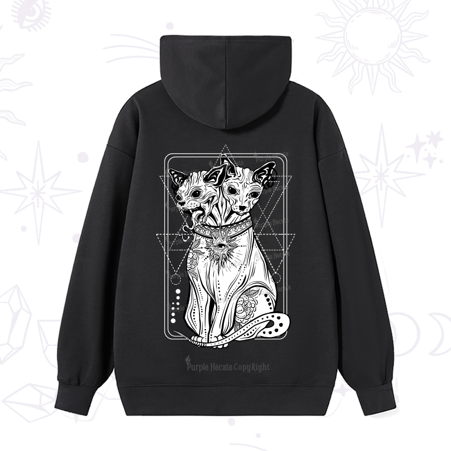 Purplehecate The Cat Goddess Bastet Hoodie