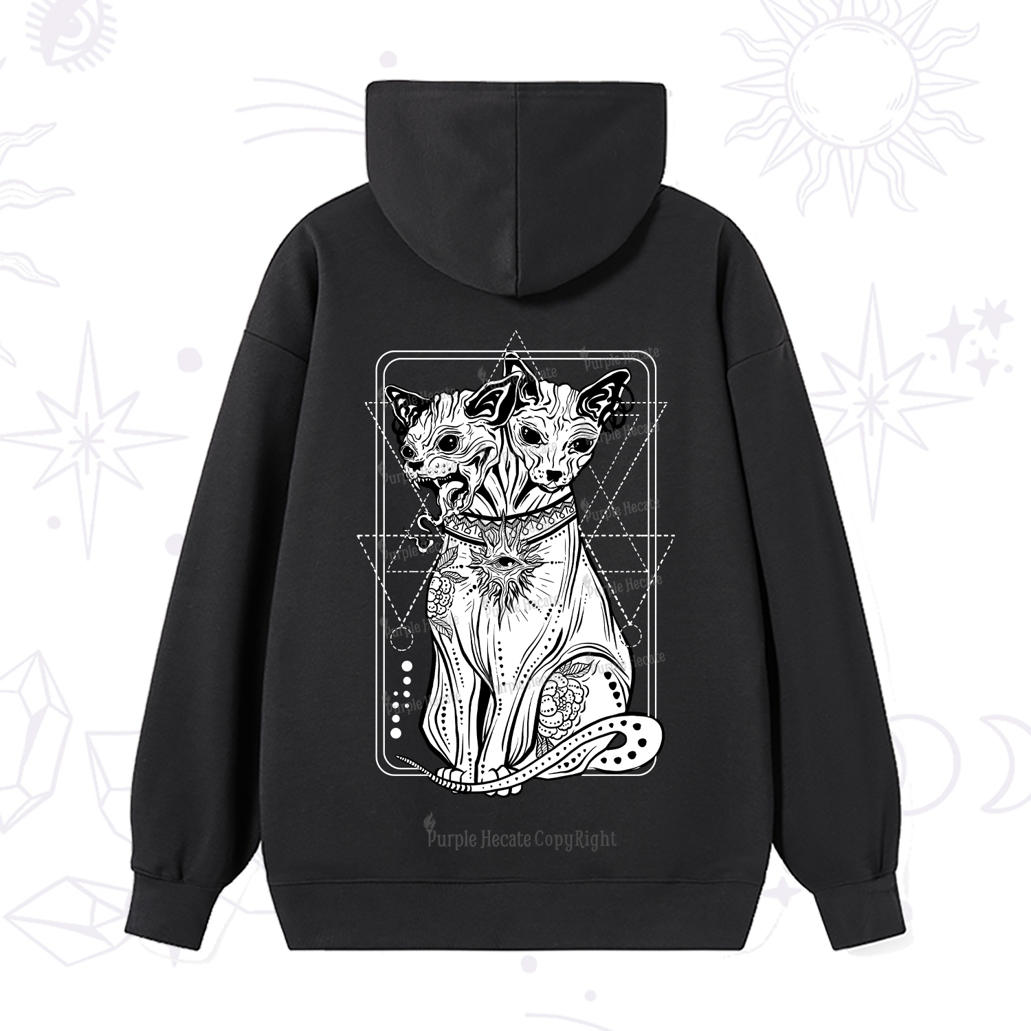Purplehecate The Cat Goddess Bastet Hoodie