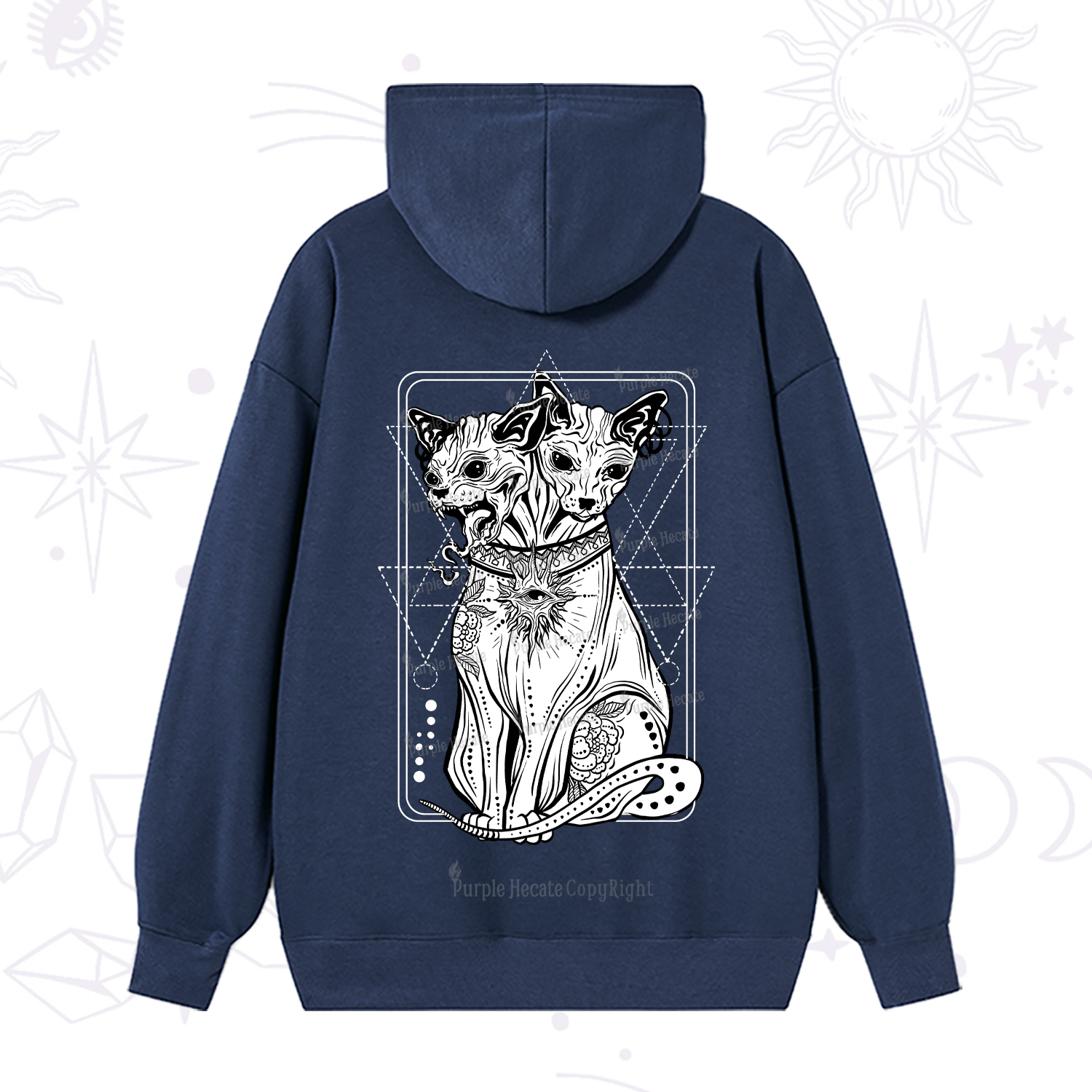 Purplehecate The Cat Goddess Bastet Hoodie