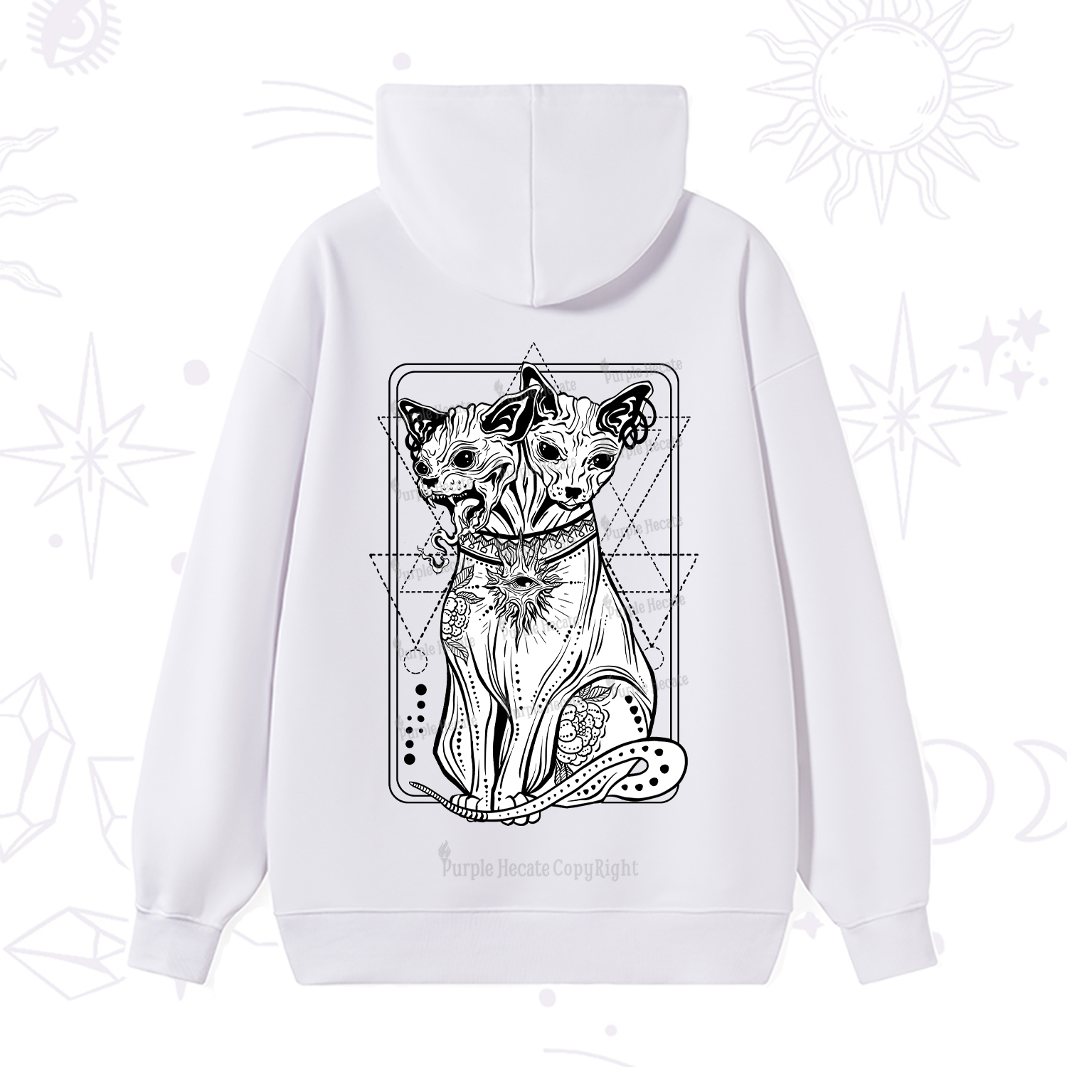 Purplehecate The Cat Goddess Bastet Hoodie