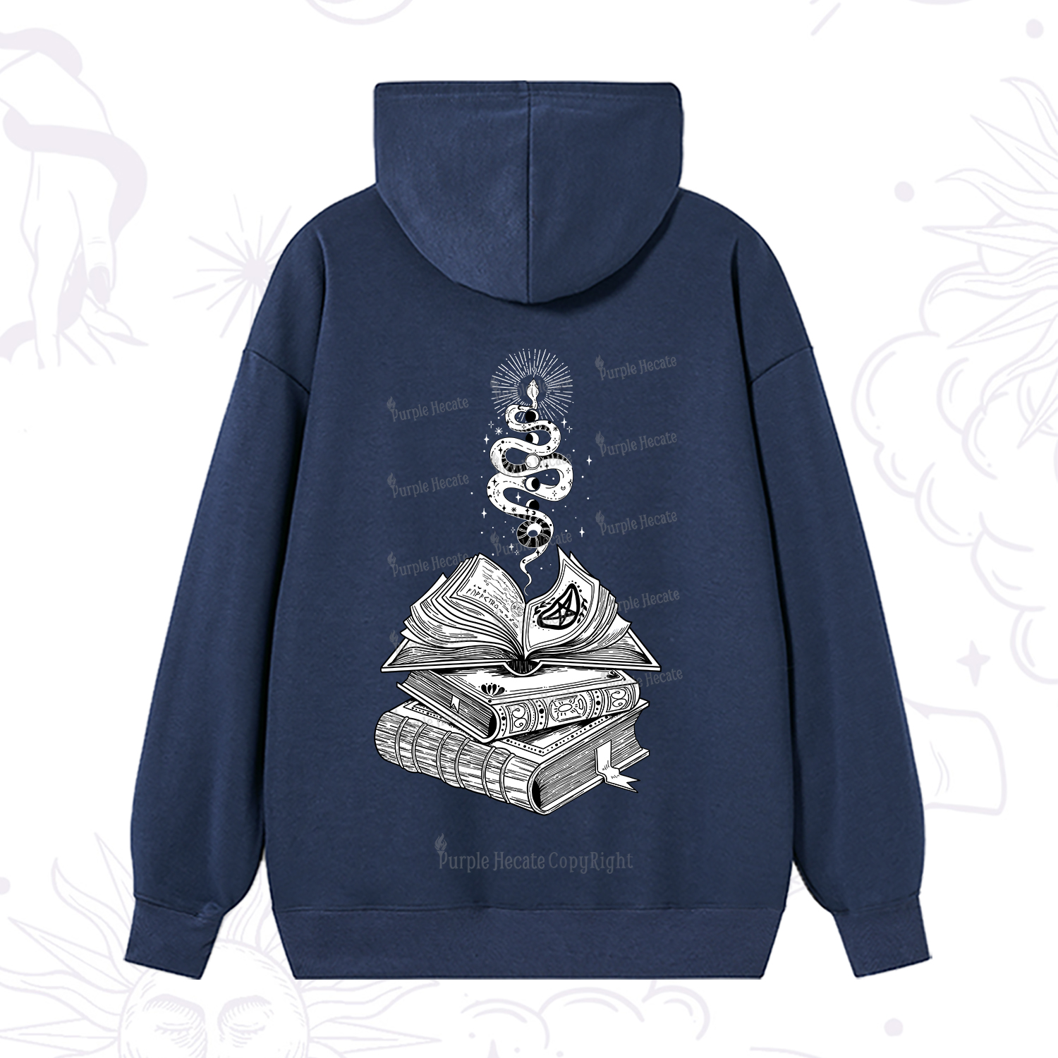 Purplehecate Spellbook And Guardian Serpent Hoodie