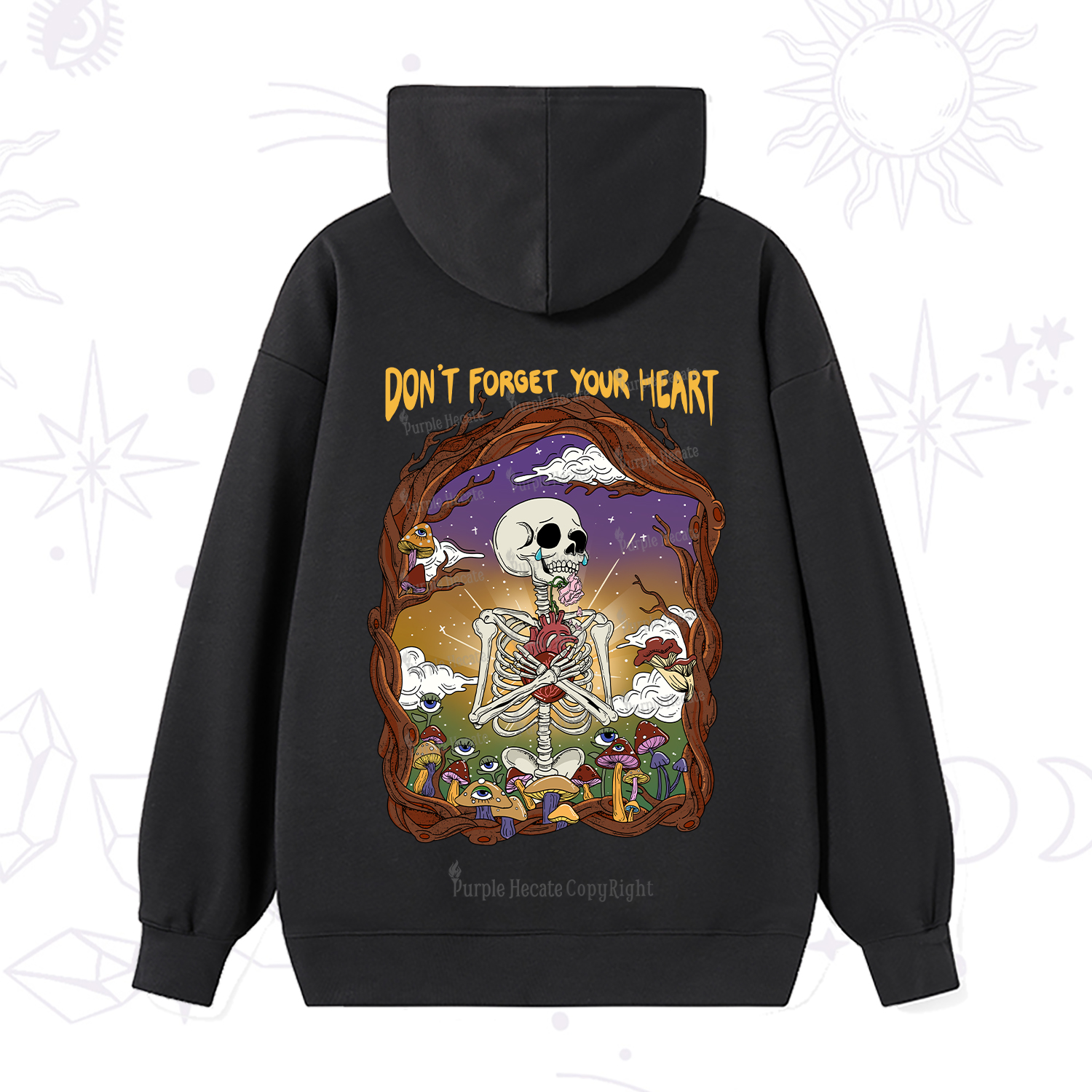 Purplehecate Don't Forget Your Heart Hoodie