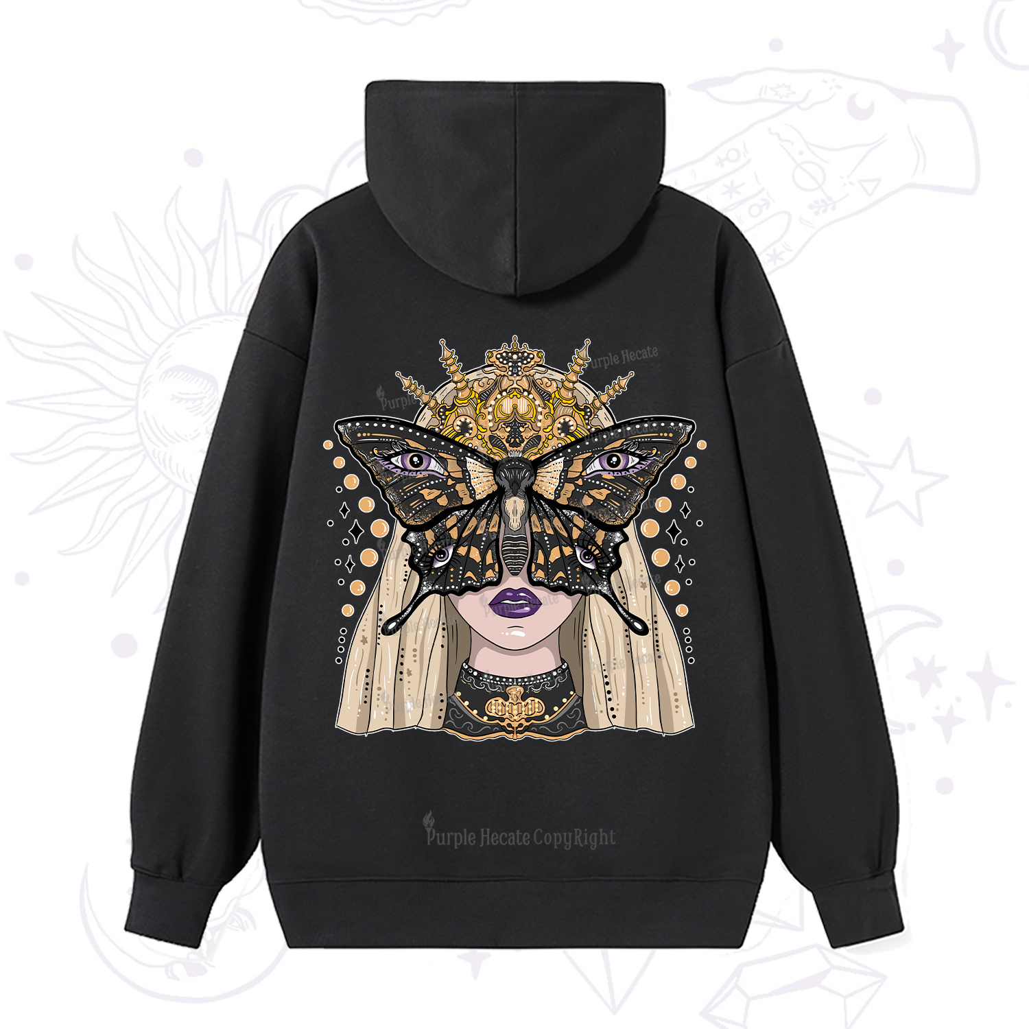 Purplehecate Butterfly Witchy Hoodie