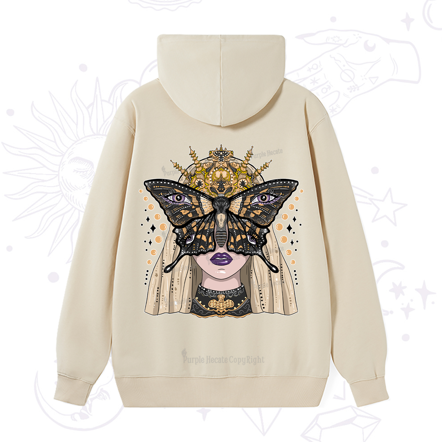 Purplehecate Butterfly Witchy Hoodie