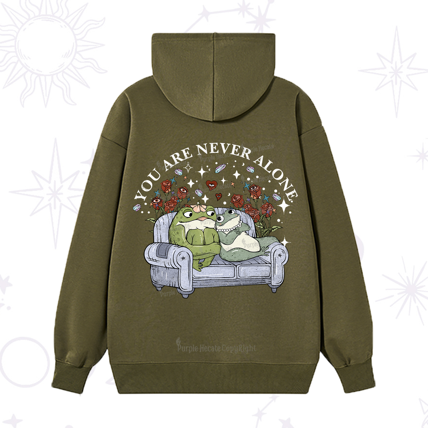Purplehecate Your Are Never Alone Hoodie