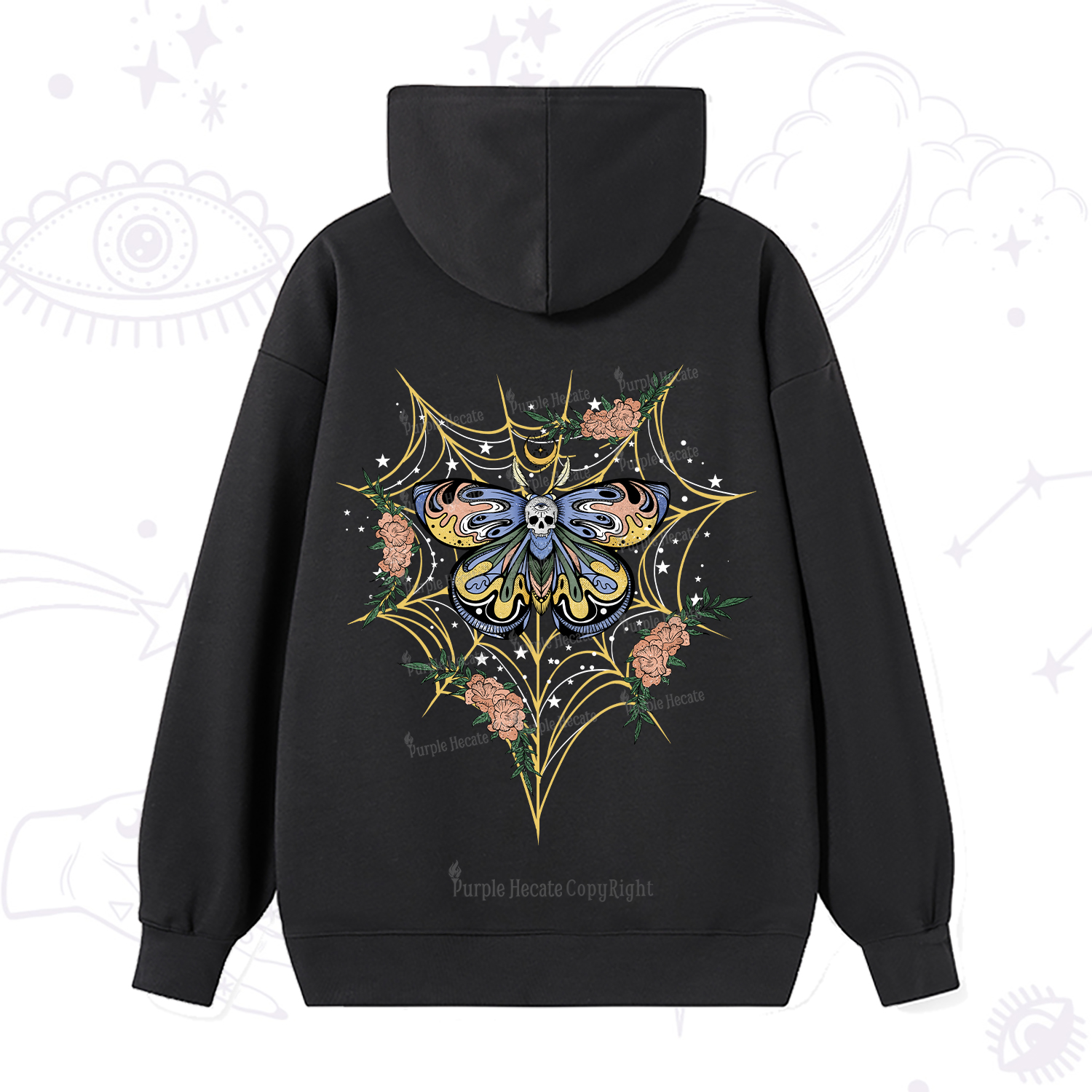 Purplehecate Death Head Moth Hoodie